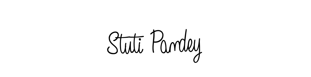 You should practise on your own different ways (Angelique-Rose-font-FFP) to write your name (Stuti Pandey) in signature. don't let someone else do it for you. Stuti Pandey signature style 5 images and pictures png