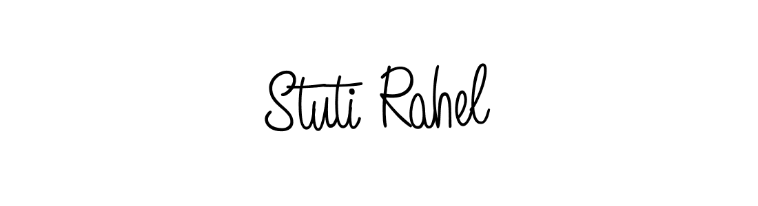 How to make Stuti Rahel name signature. Use Angelique-Rose-font-FFP style for creating short signs online. This is the latest handwritten sign. Stuti Rahel signature style 5 images and pictures png