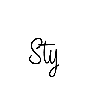 How to make Sty name signature. Use Angelique-Rose-font-FFP style for creating short signs online. This is the latest handwritten sign. Sty signature style 5 images and pictures png