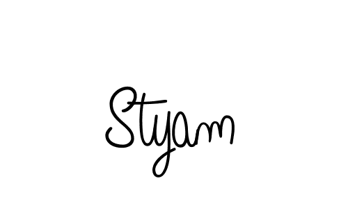 You should practise on your own different ways (Angelique-Rose-font-FFP) to write your name (Styam) in signature. don't let someone else do it for you. Styam signature style 5 images and pictures png