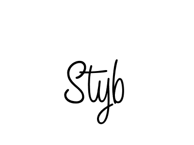 How to make Styb signature? Angelique-Rose-font-FFP is a professional autograph style. Create handwritten signature for Styb name. Styb signature style 5 images and pictures png