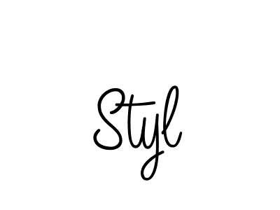 Make a beautiful signature design for name Styl. With this signature (Angelique-Rose-font-FFP) style, you can create a handwritten signature for free. Styl signature style 5 images and pictures png