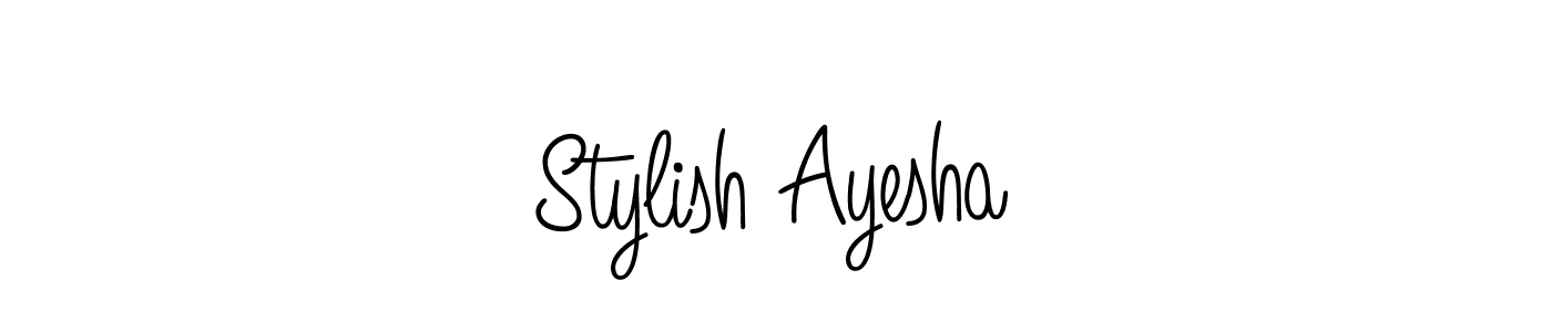 Here are the top 10 professional signature styles for the name Stylish Ayesha. These are the best autograph styles you can use for your name. Stylish Ayesha signature style 5 images and pictures png