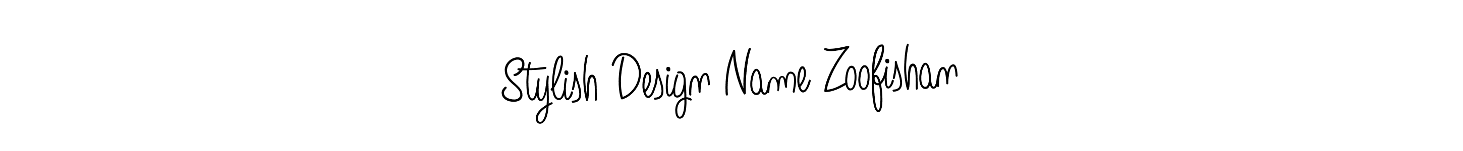 Use a signature maker to create a handwritten signature online. With this signature software, you can design (Angelique-Rose-font-FFP) your own signature for name Stylish Design Name Zoofishan. Stylish Design Name Zoofishan signature style 5 images and pictures png