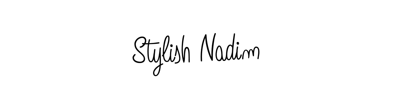 How to make Stylish Nadim signature? Angelique-Rose-font-FFP is a professional autograph style. Create handwritten signature for Stylish Nadim name. Stylish Nadim signature style 5 images and pictures png