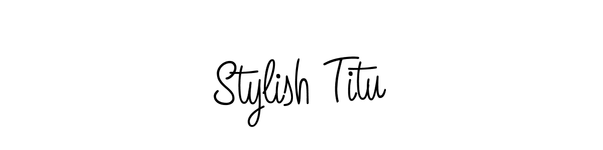 How to make Stylish Titu name signature. Use Angelique-Rose-font-FFP style for creating short signs online. This is the latest handwritten sign. Stylish Titu signature style 5 images and pictures png