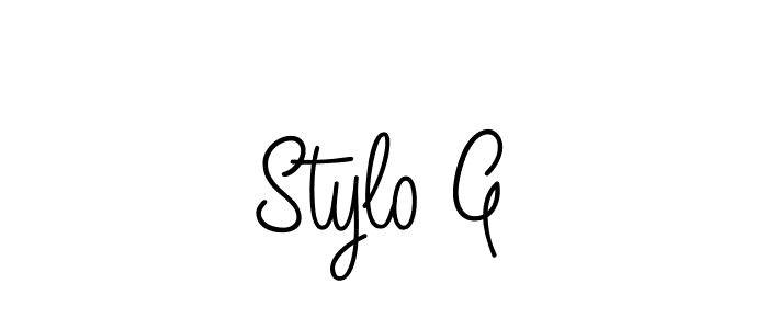 How to Draw Stylo G signature style? Angelique-Rose-font-FFP is a latest design signature styles for name Stylo G. Stylo G signature style 5 images and pictures png