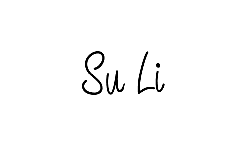 How to make Su Li name signature. Use Angelique-Rose-font-FFP style for creating short signs online. This is the latest handwritten sign. Su Li signature style 5 images and pictures png