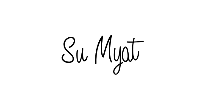 The best way (Angelique-Rose-font-FFP) to make a short signature is to pick only two or three words in your name. The name Su Myat include a total of six letters. For converting this name. Su Myat signature style 5 images and pictures png