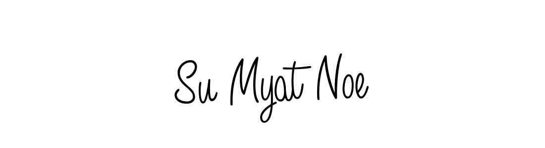 Make a beautiful signature design for name Su Myat Noe. With this signature (Angelique-Rose-font-FFP) style, you can create a handwritten signature for free. Su Myat Noe signature style 5 images and pictures png