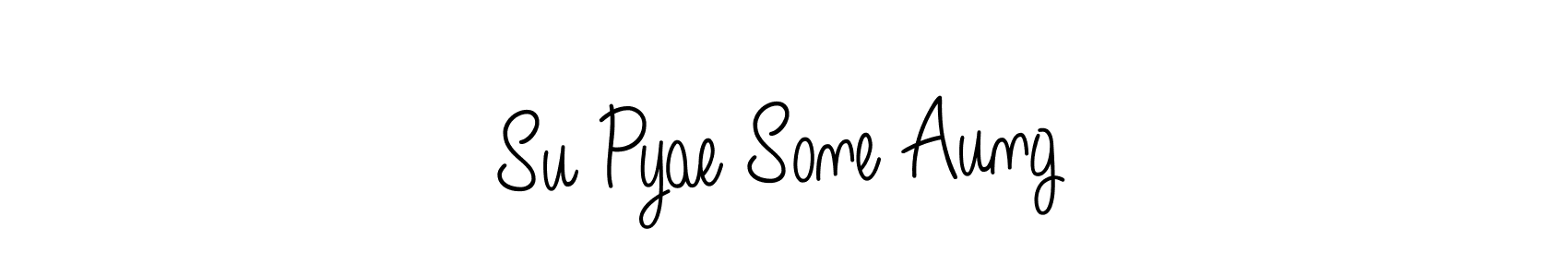 Make a beautiful signature design for name Su Pyae Sone Aung. With this signature (Angelique-Rose-font-FFP) style, you can create a handwritten signature for free. Su Pyae Sone Aung signature style 5 images and pictures png