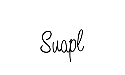 You should practise on your own different ways (Angelique-Rose-font-FFP) to write your name (Suapl) in signature. don't let someone else do it for you. Suapl signature style 5 images and pictures png