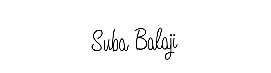Make a beautiful signature design for name Suba Balaji. With this signature (Angelique-Rose-font-FFP) style, you can create a handwritten signature for free. Suba Balaji signature style 5 images and pictures png