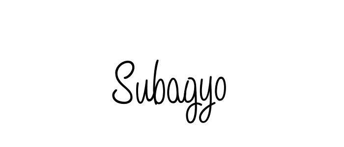 Subagyo stylish signature style. Best Handwritten Sign (Angelique-Rose-font-FFP) for my name. Handwritten Signature Collection Ideas for my name Subagyo. Subagyo signature style 5 images and pictures png