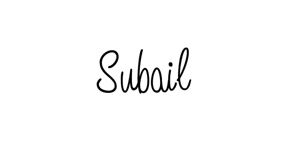 Make a beautiful signature design for name Subail. With this signature (Angelique-Rose-font-FFP) style, you can create a handwritten signature for free. Subail signature style 5 images and pictures png