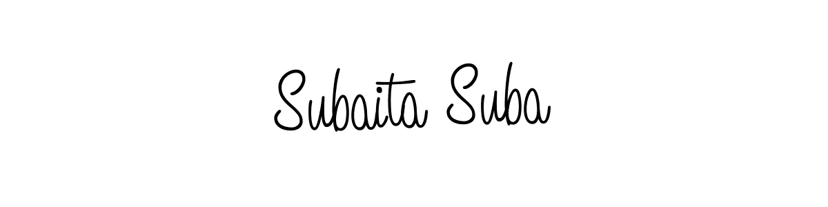 How to make Subaita Suba signature? Angelique-Rose-font-FFP is a professional autograph style. Create handwritten signature for Subaita Suba name. Subaita Suba signature style 5 images and pictures png