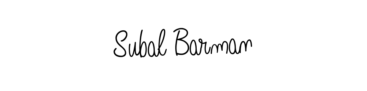 How to make Subal Barman name signature. Use Angelique-Rose-font-FFP style for creating short signs online. This is the latest handwritten sign. Subal Barman signature style 5 images and pictures png