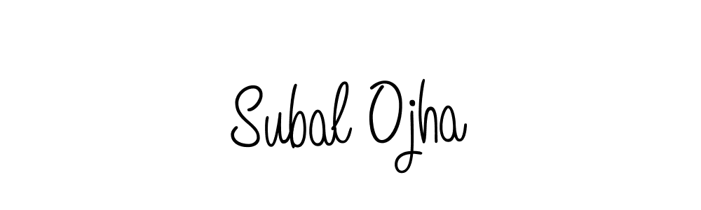 How to make Subal Ojha name signature. Use Angelique-Rose-font-FFP style for creating short signs online. This is the latest handwritten sign. Subal Ojha signature style 5 images and pictures png