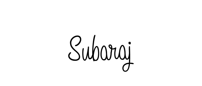 How to Draw Subaraj signature style? Angelique-Rose-font-FFP is a latest design signature styles for name Subaraj. Subaraj signature style 5 images and pictures png