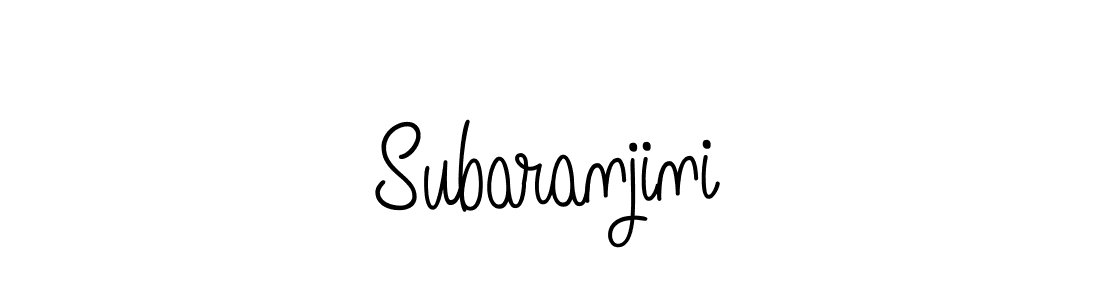 Make a beautiful signature design for name Subaranjini. With this signature (Angelique-Rose-font-FFP) style, you can create a handwritten signature for free. Subaranjini signature style 5 images and pictures png