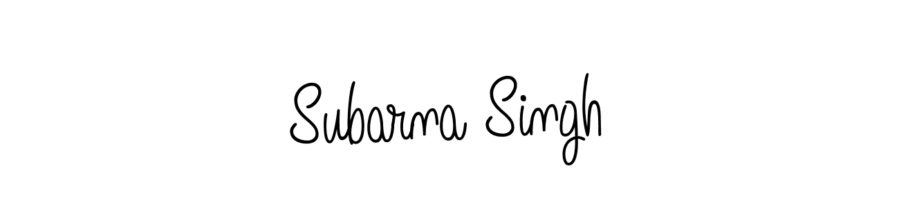 Make a beautiful signature design for name Subarna Singh. With this signature (Angelique-Rose-font-FFP) style, you can create a handwritten signature for free. Subarna Singh signature style 5 images and pictures png