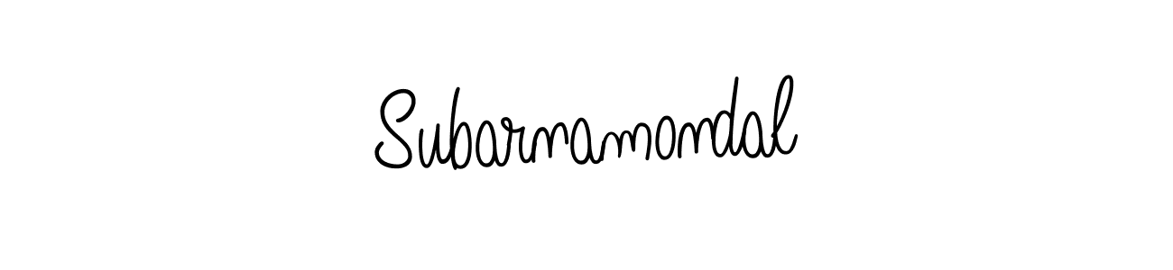 How to make Subarnamondal name signature. Use Angelique-Rose-font-FFP style for creating short signs online. This is the latest handwritten sign. Subarnamondal signature style 5 images and pictures png