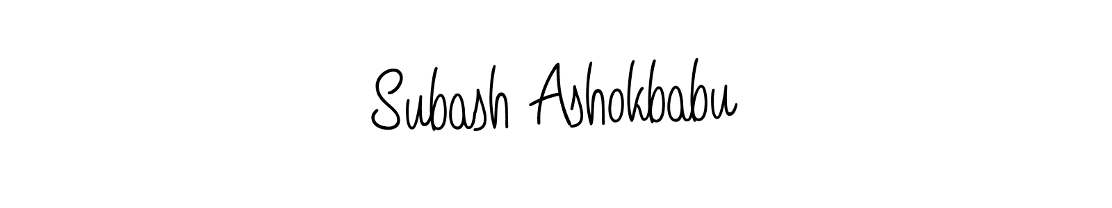 Also we have Subash Ashokbabu name is the best signature style. Create professional handwritten signature collection using Angelique-Rose-font-FFP autograph style. Subash Ashokbabu signature style 5 images and pictures png