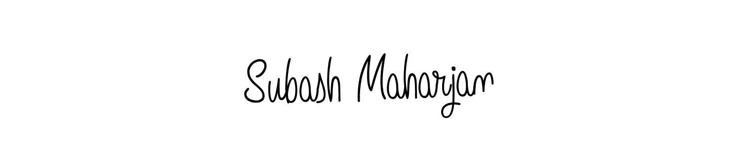 Design your own signature with our free online signature maker. With this signature software, you can create a handwritten (Angelique-Rose-font-FFP) signature for name Subash Maharjan. Subash Maharjan signature style 5 images and pictures png
