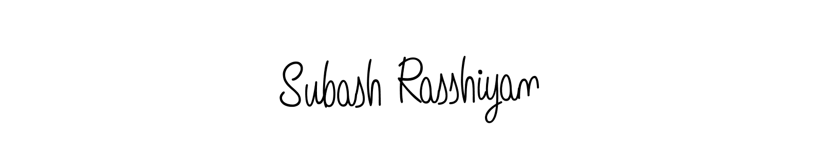 Create a beautiful signature design for name Subash Rasshiyan. With this signature (Angelique-Rose-font-FFP) fonts, you can make a handwritten signature for free. Subash Rasshiyan signature style 5 images and pictures png