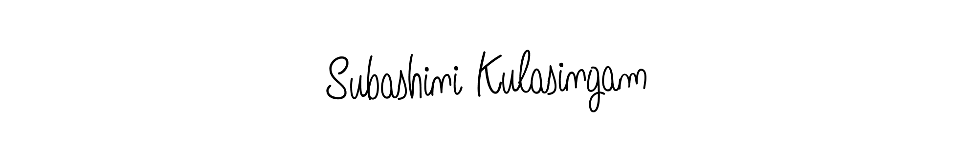 Create a beautiful signature design for name Subashini Kulasingam. With this signature (Angelique-Rose-font-FFP) fonts, you can make a handwritten signature for free. Subashini Kulasingam signature style 5 images and pictures png