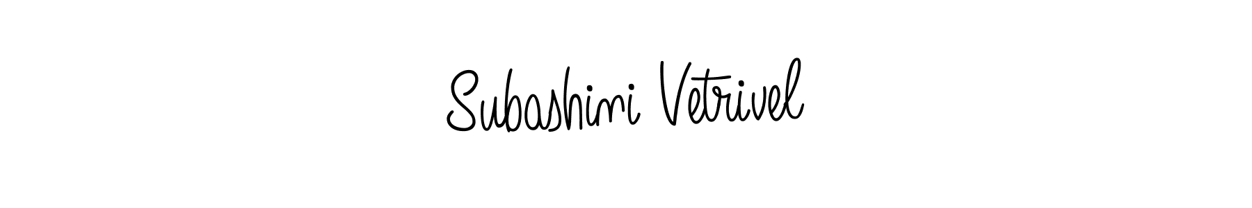 How to make Subashini Vetrivel signature? Angelique-Rose-font-FFP is a professional autograph style. Create handwritten signature for Subashini Vetrivel name. Subashini Vetrivel signature style 5 images and pictures png