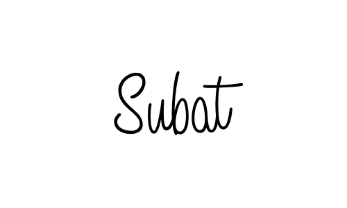 You should practise on your own different ways (Angelique-Rose-font-FFP) to write your name (Subat) in signature. don't let someone else do it for you. Subat signature style 5 images and pictures png