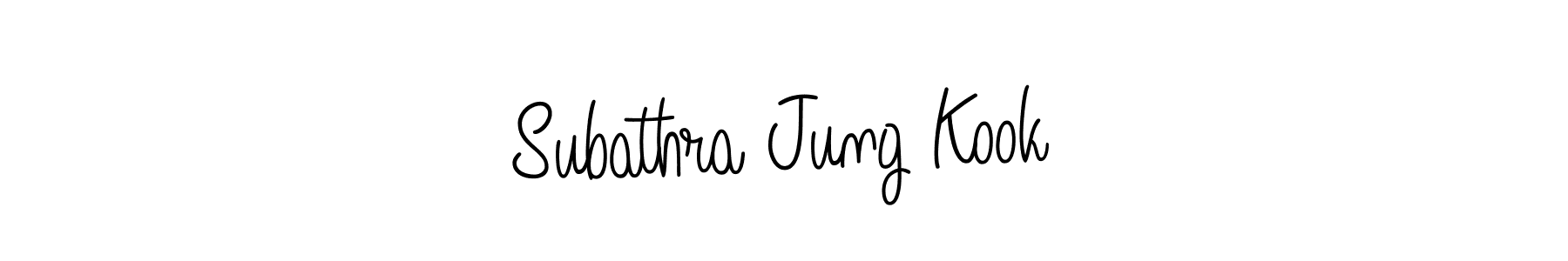 How to make Subathra Jung Kook signature? Angelique-Rose-font-FFP is a professional autograph style. Create handwritten signature for Subathra Jung Kook name. Subathra Jung Kook signature style 5 images and pictures png