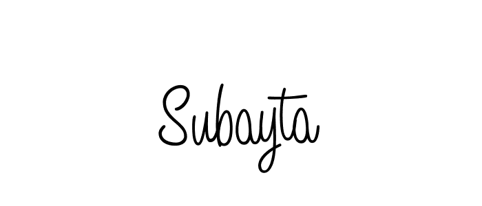Design your own signature with our free online signature maker. With this signature software, you can create a handwritten (Angelique-Rose-font-FFP) signature for name Subayta. Subayta signature style 5 images and pictures png