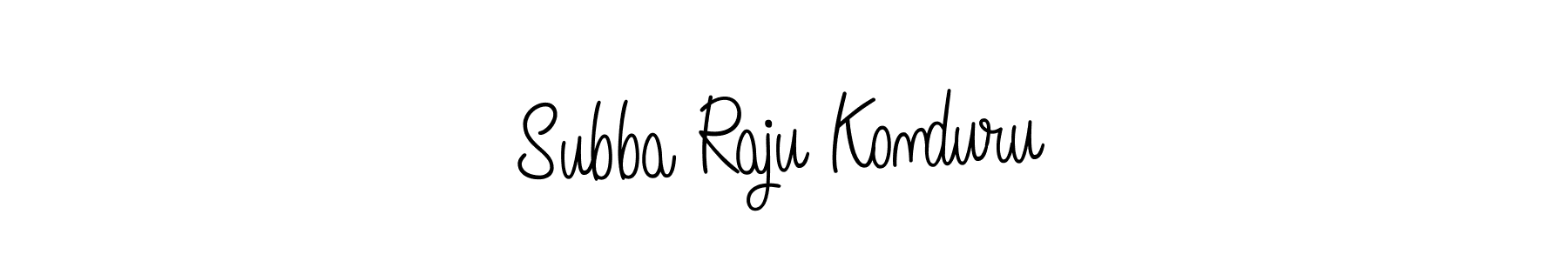 Also we have Subba Raju Konduru name is the best signature style. Create professional handwritten signature collection using Angelique-Rose-font-FFP autograph style. Subba Raju Konduru signature style 5 images and pictures png