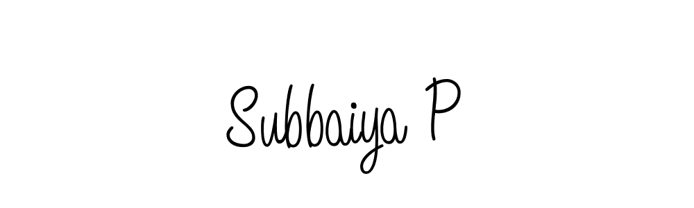 Subbaiya P stylish signature style. Best Handwritten Sign (Angelique-Rose-font-FFP) for my name. Handwritten Signature Collection Ideas for my name Subbaiya P. Subbaiya P signature style 5 images and pictures png