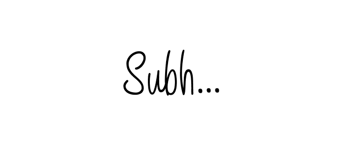 The best way (Angelique-Rose-font-FFP) to make a short signature is to pick only two or three words in your name. The name Subh... include a total of six letters. For converting this name. Subh... signature style 5 images and pictures png