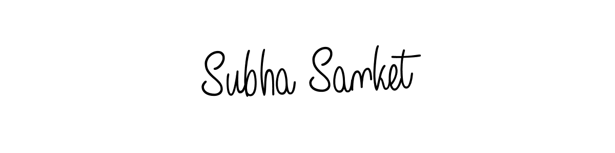 Design your own signature with our free online signature maker. With this signature software, you can create a handwritten (Angelique-Rose-font-FFP) signature for name Subha Sanket. Subha Sanket signature style 5 images and pictures png