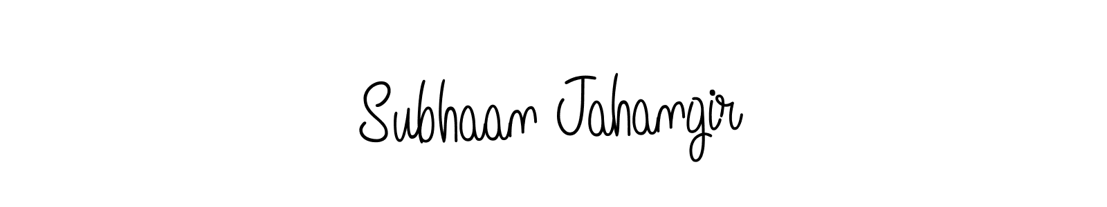 Design your own signature with our free online signature maker. With this signature software, you can create a handwritten (Angelique-Rose-font-FFP) signature for name Subhaan Jahangir. Subhaan Jahangir signature style 5 images and pictures png