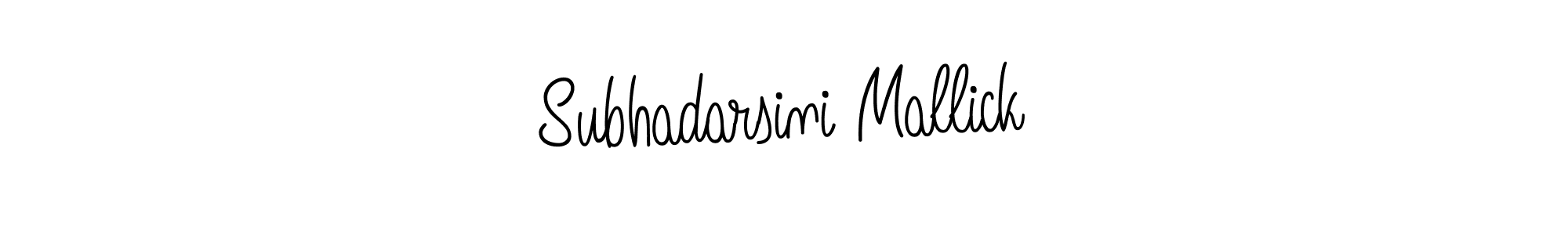 Make a beautiful signature design for name Subhadarsini Mallick. With this signature (Angelique-Rose-font-FFP) style, you can create a handwritten signature for free. Subhadarsini Mallick signature style 5 images and pictures png