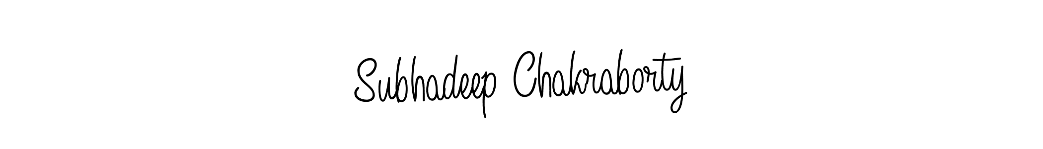 The best way (Angelique-Rose-font-FFP) to make a short signature is to pick only two or three words in your name. The name Subhadeep Chakraborty include a total of six letters. For converting this name. Subhadeep Chakraborty signature style 5 images and pictures png