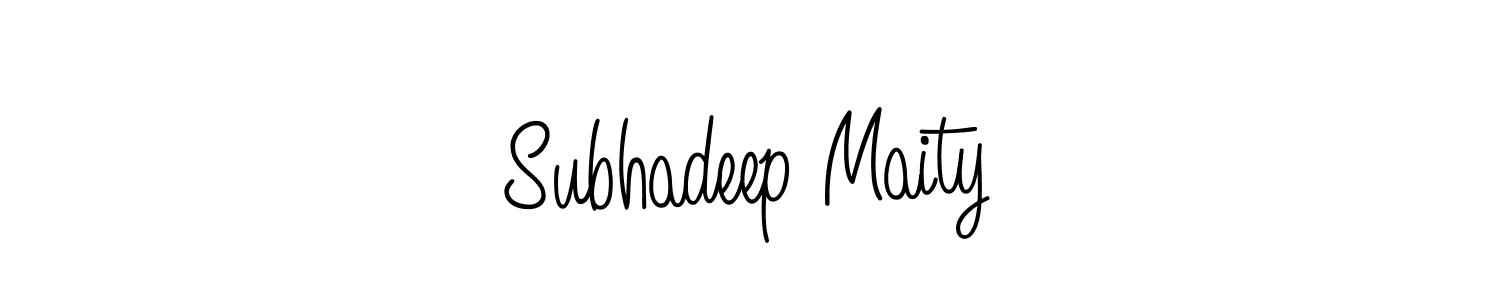 Use a signature maker to create a handwritten signature online. With this signature software, you can design (Angelique-Rose-font-FFP) your own signature for name Subhadeep Maity. Subhadeep Maity signature style 5 images and pictures png