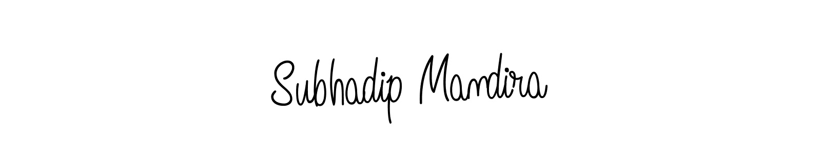 The best way (Angelique-Rose-font-FFP) to make a short signature is to pick only two or three words in your name. The name Subhadip Mandira include a total of six letters. For converting this name. Subhadip Mandira signature style 5 images and pictures png