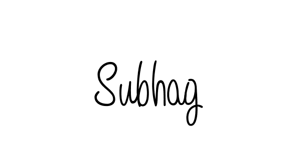 How to make Subhag name signature. Use Angelique-Rose-font-FFP style for creating short signs online. This is the latest handwritten sign. Subhag signature style 5 images and pictures png