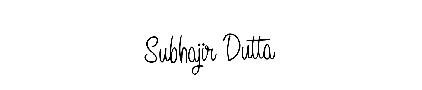 How to make Subhajir Dutta name signature. Use Angelique-Rose-font-FFP style for creating short signs online. This is the latest handwritten sign. Subhajir Dutta signature style 5 images and pictures png