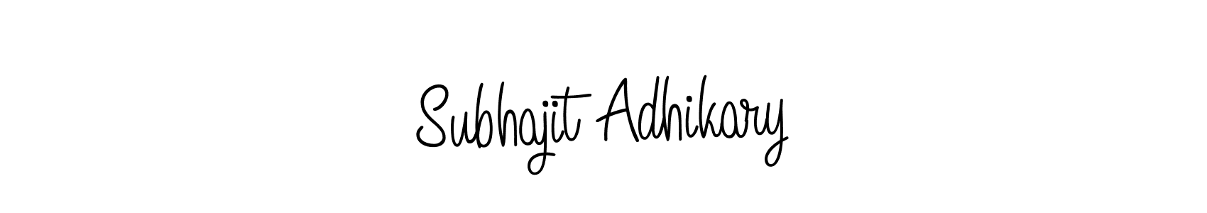 The best way (Angelique-Rose-font-FFP) to make a short signature is to pick only two or three words in your name. The name Subhajit Adhikary include a total of six letters. For converting this name. Subhajit Adhikary signature style 5 images and pictures png