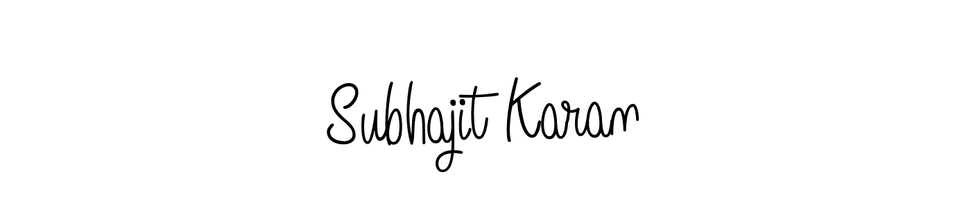 Subhajit Karan stylish signature style. Best Handwritten Sign (Angelique-Rose-font-FFP) for my name. Handwritten Signature Collection Ideas for my name Subhajit Karan. Subhajit Karan signature style 5 images and pictures png