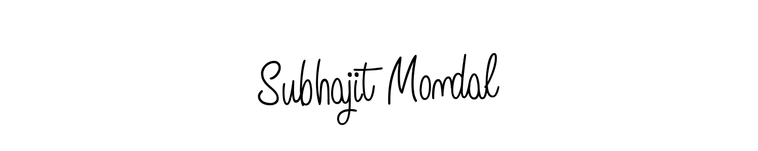 You should practise on your own different ways (Angelique-Rose-font-FFP) to write your name (Subhajit Mondal) in signature. don't let someone else do it for you. Subhajit Mondal signature style 5 images and pictures png
