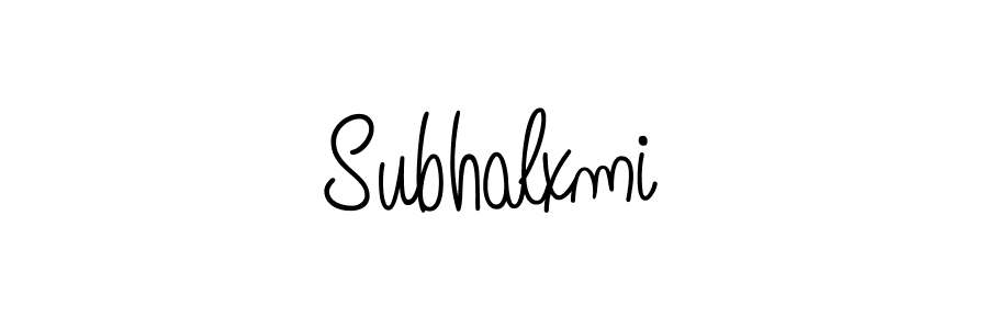 Make a beautiful signature design for name Subhalxmi. With this signature (Angelique-Rose-font-FFP) style, you can create a handwritten signature for free. Subhalxmi signature style 5 images and pictures png