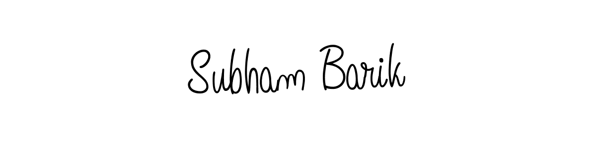 Design your own signature with our free online signature maker. With this signature software, you can create a handwritten (Angelique-Rose-font-FFP) signature for name Subham Barik. Subham Barik signature style 5 images and pictures png